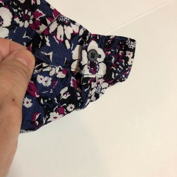 Gap Floral Blouse with Ruffled Neck and Long Sleeves - Picture 5 of 12